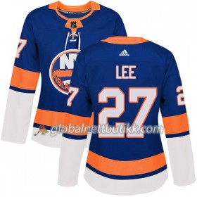 New York Islanders Hockeydrakt Anders Lee 27 2017-2018 Blå Adidas Authentic - Dame